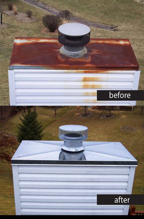 sheet metal chimney chase cover|chimney chase cover replacement cost.